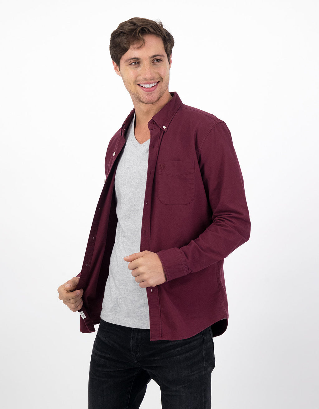 Camisa Slim fit Ae Oxford con botones - Generico 5153_2100_613_of