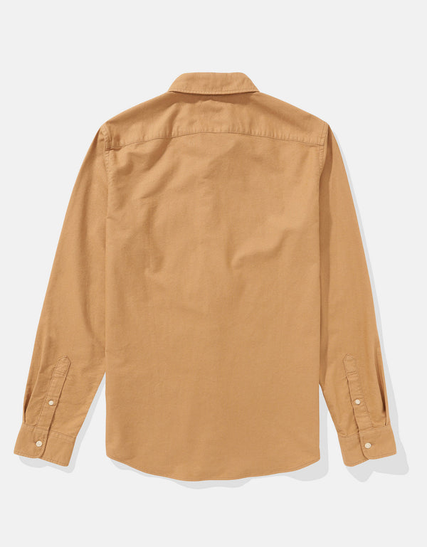 Camisa Slim fit Ae Oxford con botones - Caqui