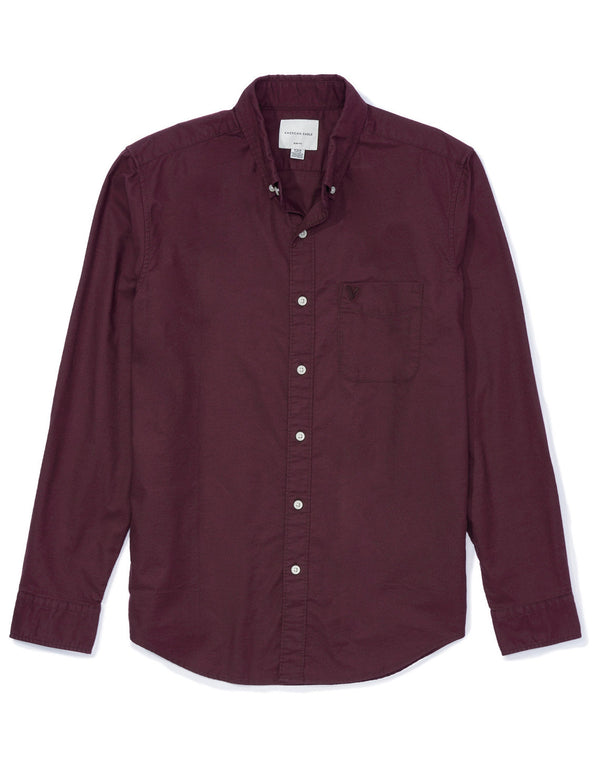 Camisa AE Oxford corte ajustado con botones al frente - Generico