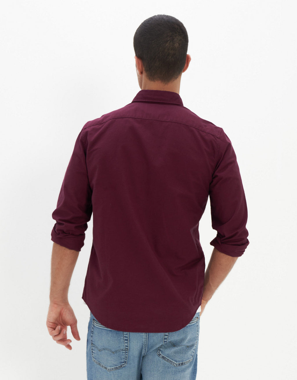 Camisa AE Oxford corte ajustado con botones al frente - Generico 5153_2232_613_ob