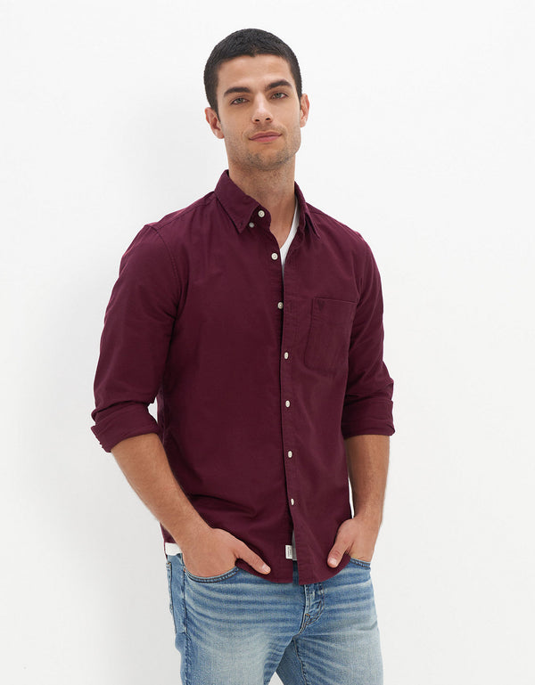 Camisa AE Oxford corte ajustado con botones al frente - Generico