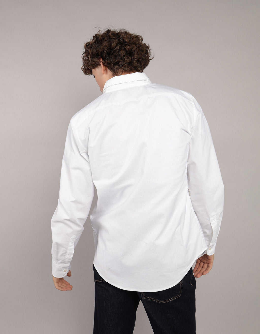 Camisa Oxford Slim Fit Ae - Blanco 5153_2830_100_ob