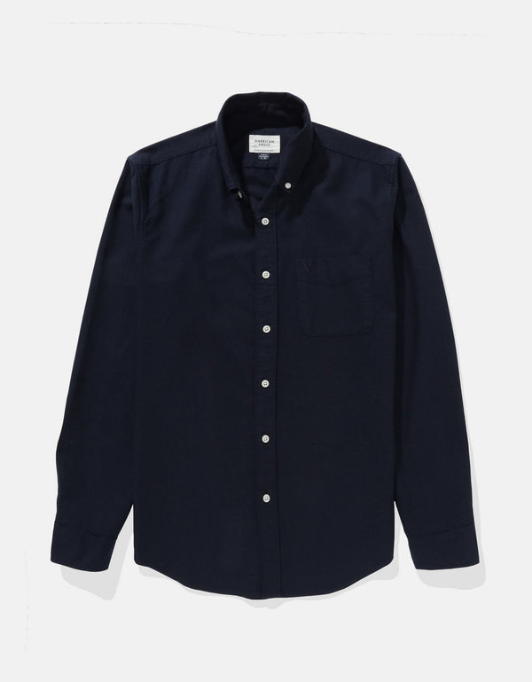 Camisa Oxford Slim Fit Ae - Azul