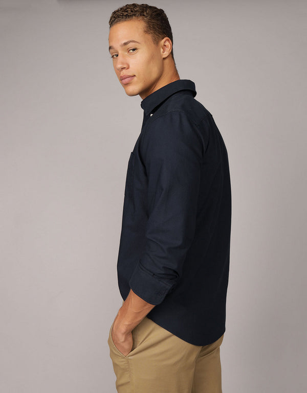 Camisa Oxford Slim Fit Ae - Azul