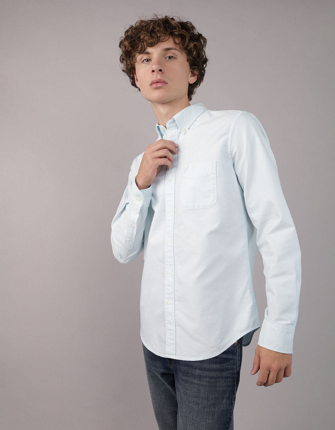 Camisa Oxford Slim Fit Ae - Generico 5153_2830_430_of