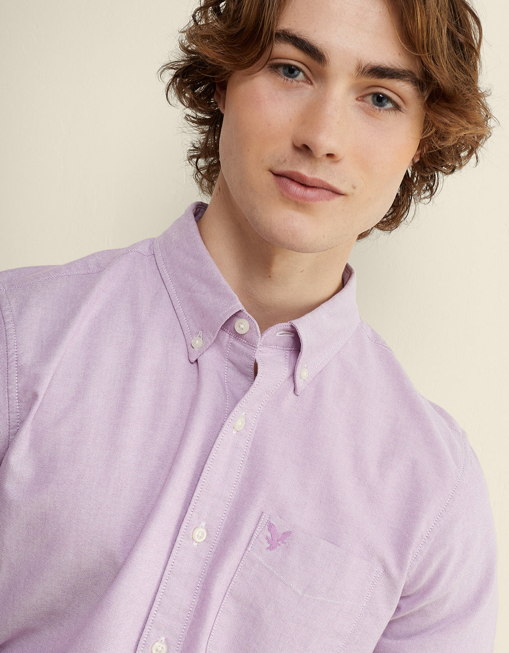 Camisa Oxford Slim Fit Ae - Morado 5153_2830_575_d1