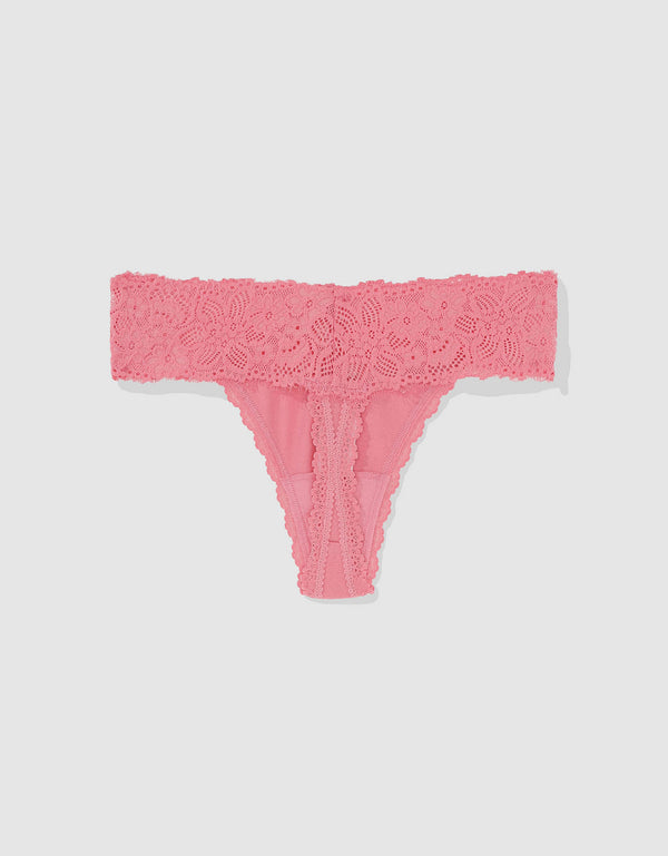 Tanga Aerie en algodón con encaje deshilado - Generico