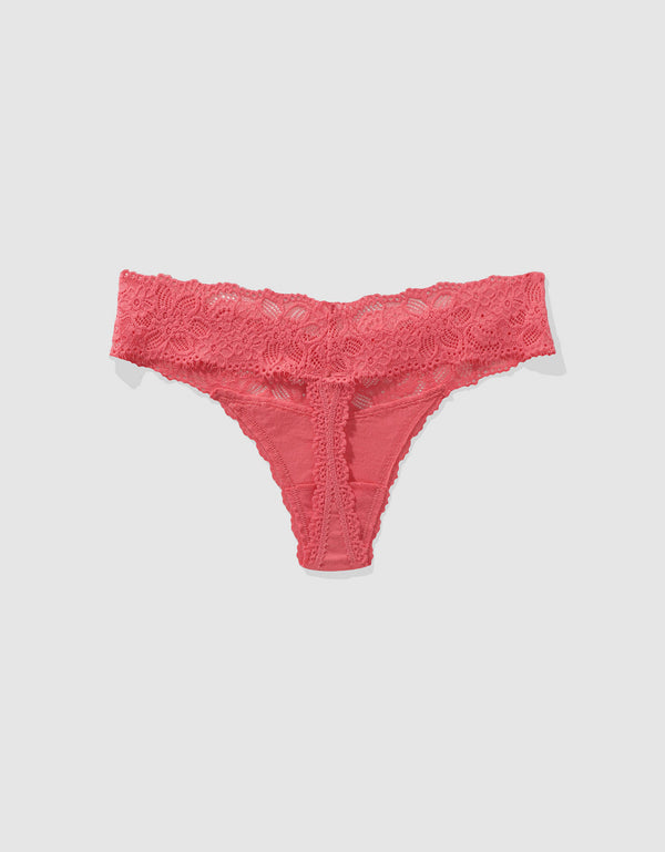 Tanga Aerie en algodón con encaje deshilado - Generico