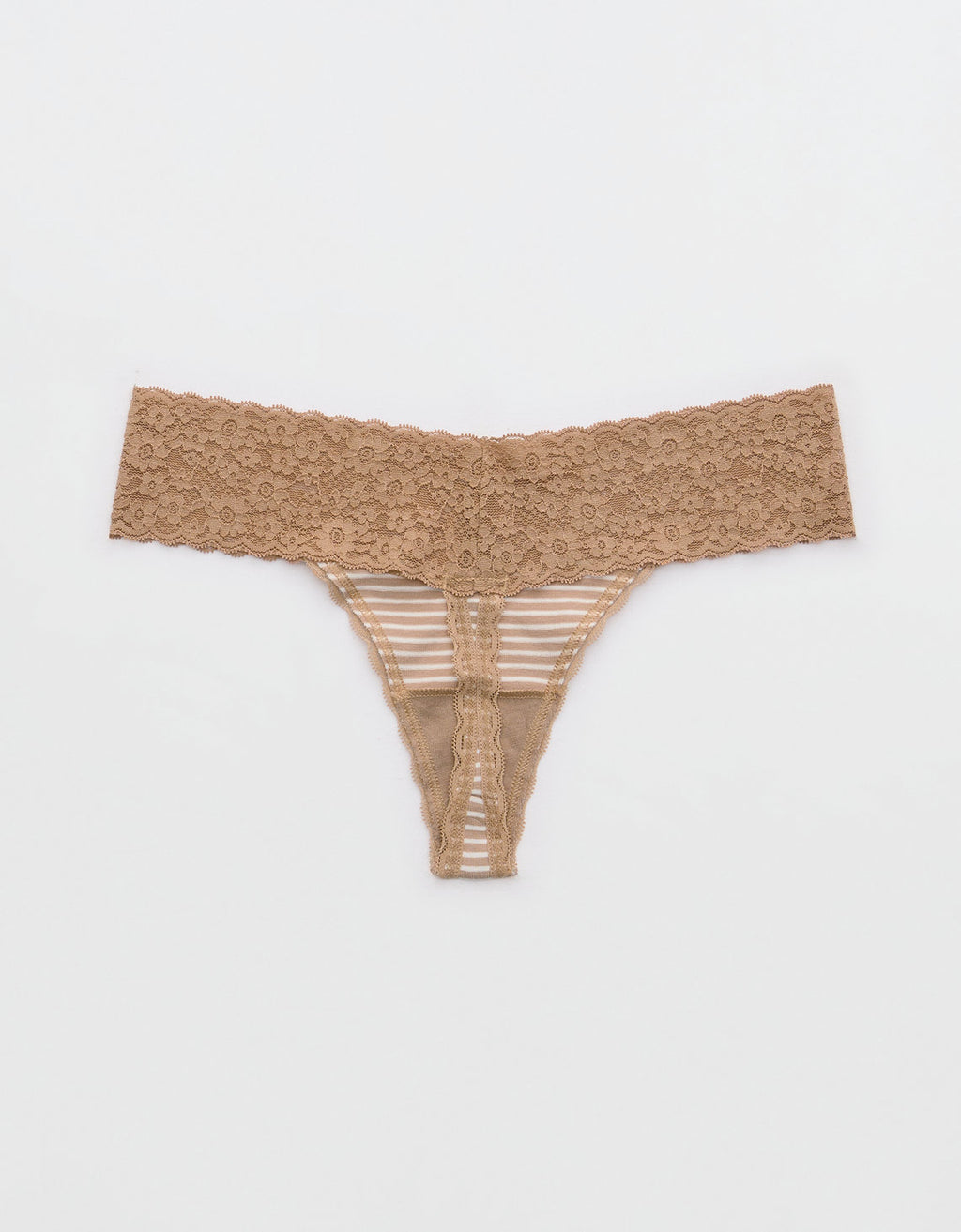 Tanga Aerie en algodón con detalles en encaje - Generico 5442_6992_158_b