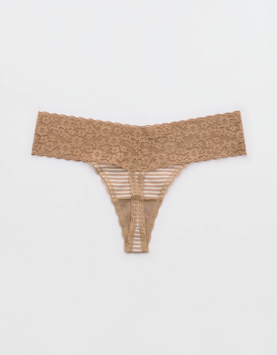 Tanga Aerie en algodón con detalles en encaje - Generico 5442_6992_158_b