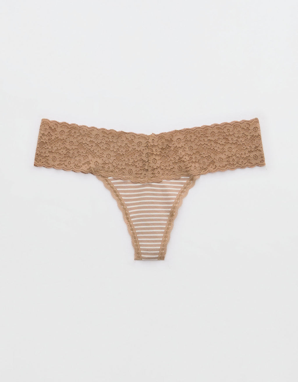 Tanga Aerie en algodón con detalles en encaje - Generico 5442_6992_158_f
