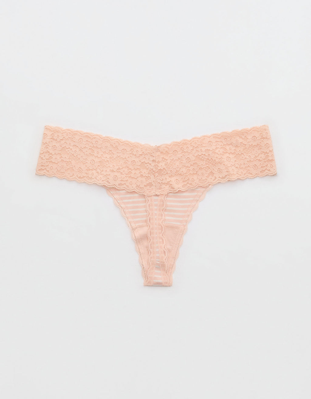 Tanga Aerie en algodón con detalles en encaje - Rosa 5442_6992_654_b