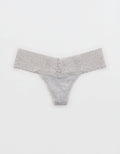 Thong Superchill de encaje en Algodón By Aerie - Gris 5442_6996_012_f