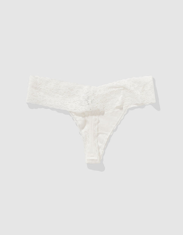 Thong Superchill de encaje en Algodón By Aerie - Generico