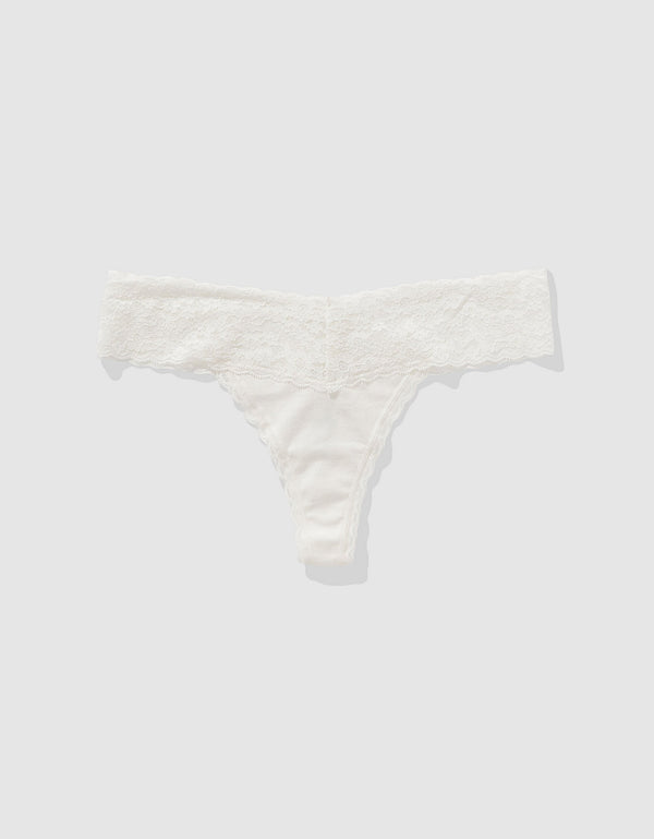 Thong Superchill de encaje en Algodón By Aerie - Generico