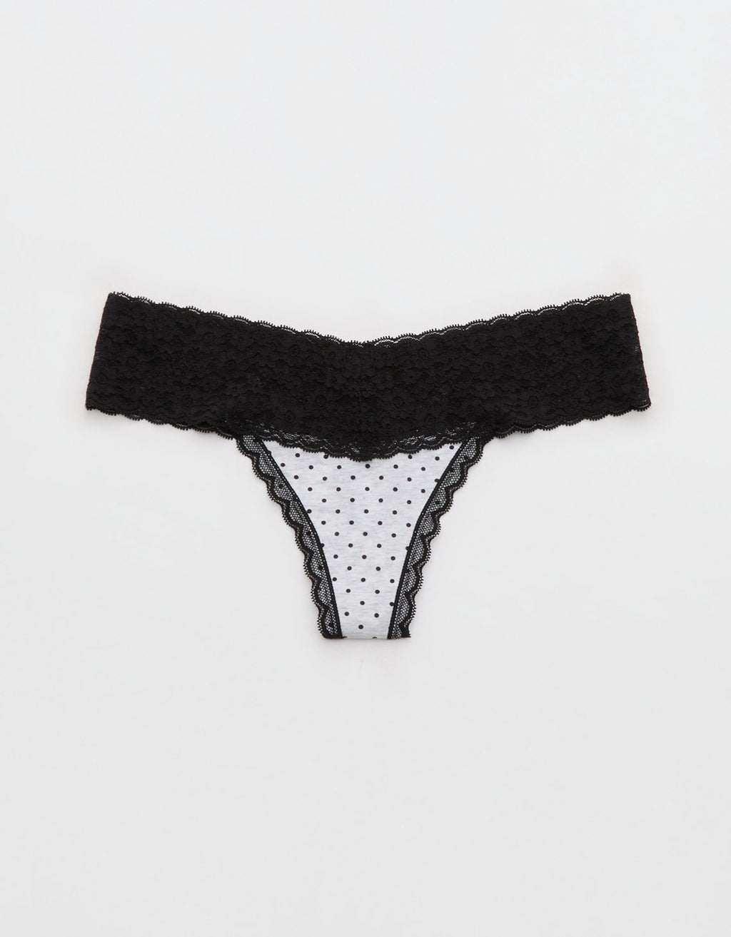Thong Superchill de encaje de Algodón By Aerie - Gris 5442_7095_012_f