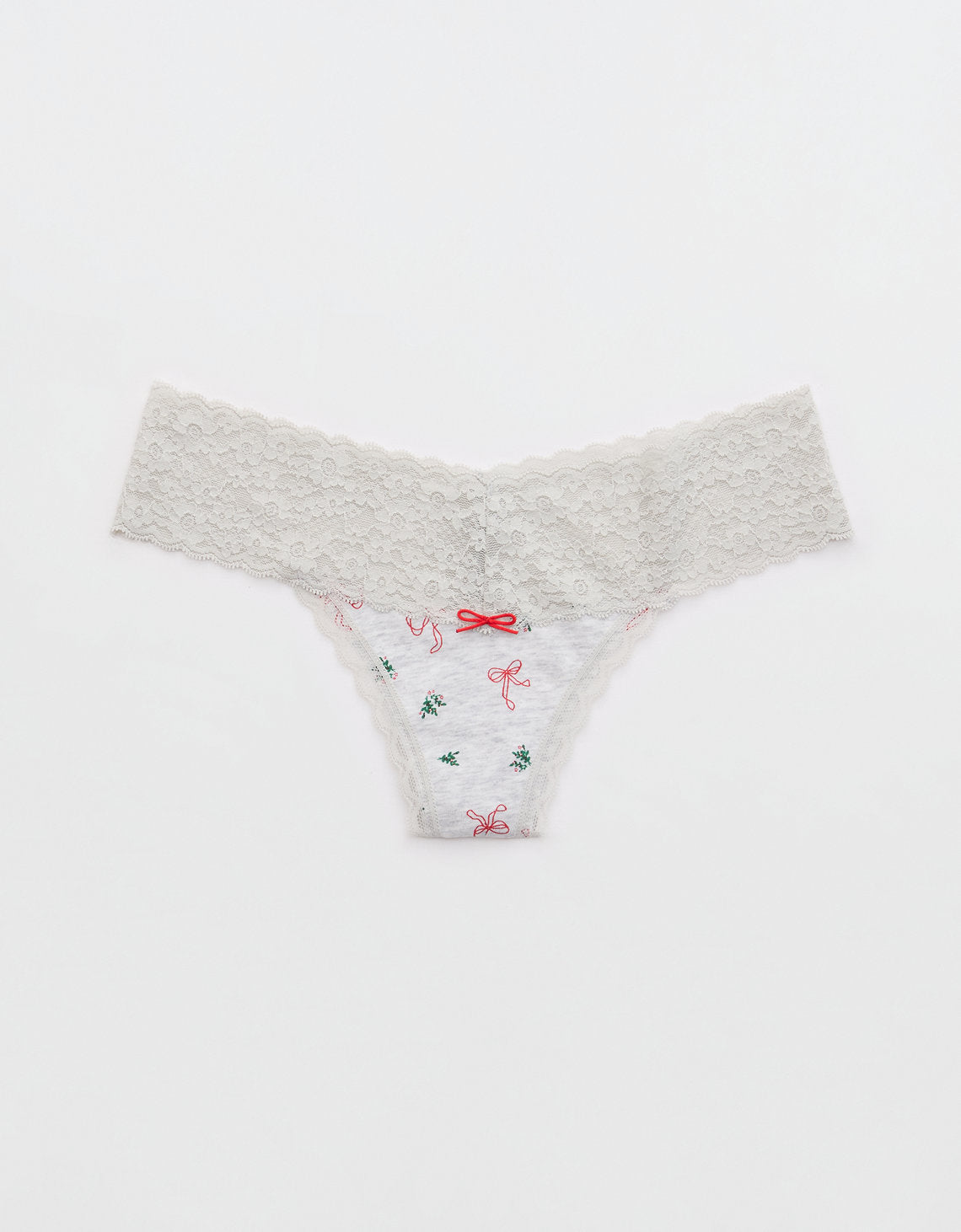 Thong Superchill de encaje de Algodón By Aerie - Gris 5442_7095_092_f