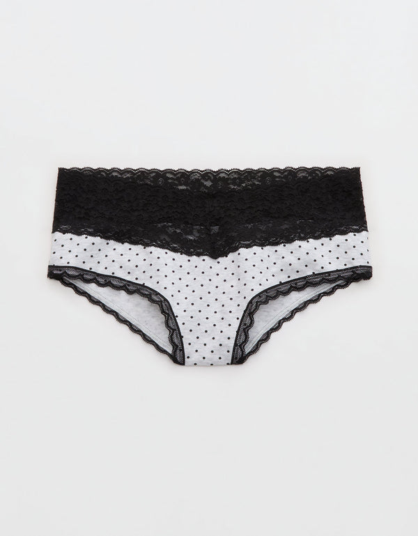 Cheeky Superchill de Algodón y encaje By Aerie - Gris