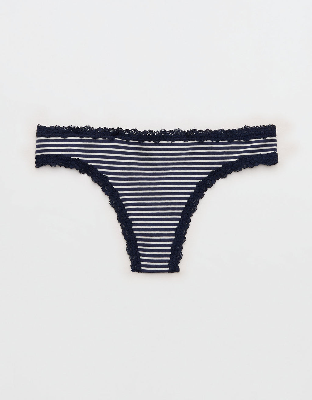 Ropa interior tanga de algodón superchill con encaje - Azul 5442_8690_410_f
