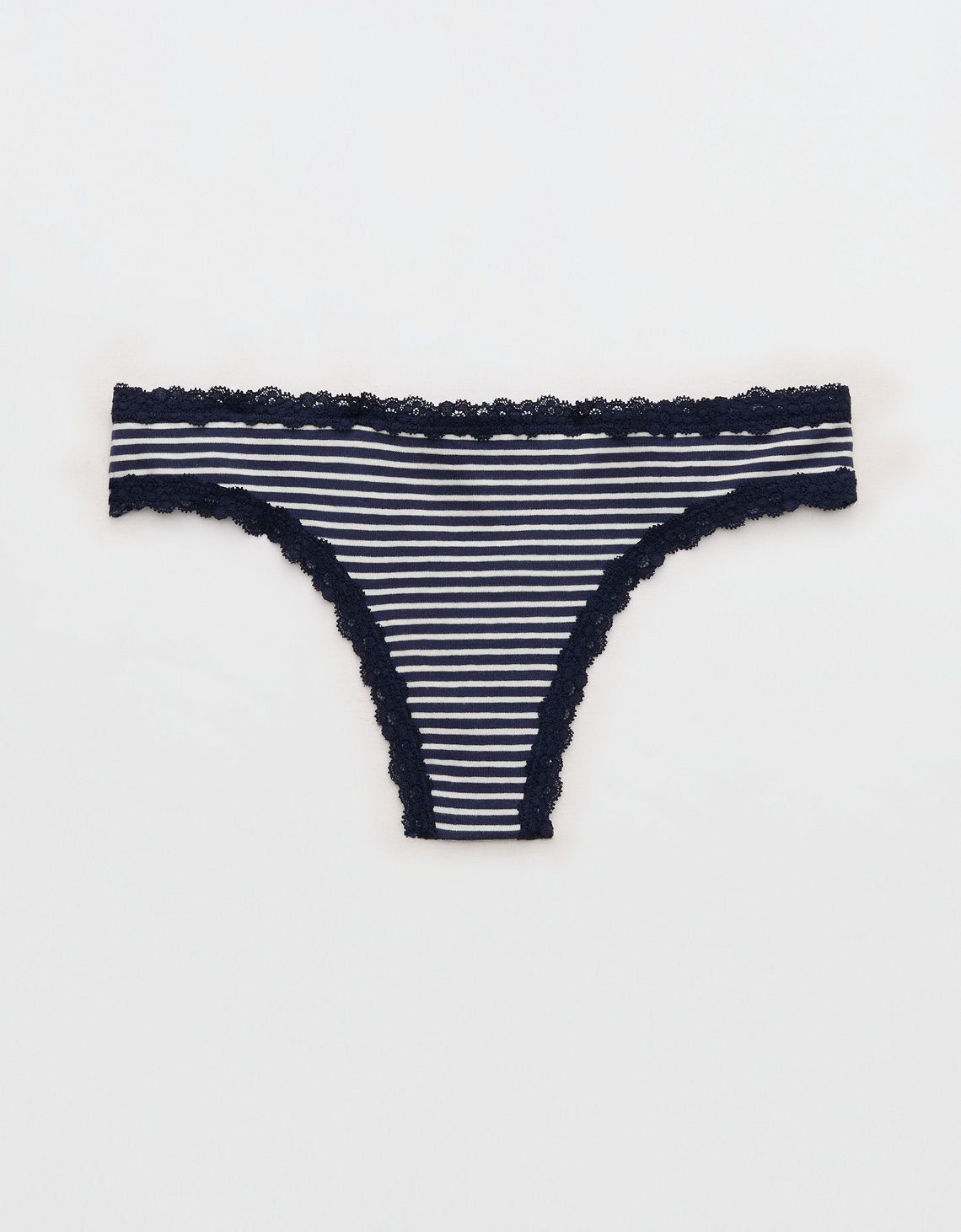 Ropa interior tanga de algodón superchill con encaje - Azul 5442_8690_410_f