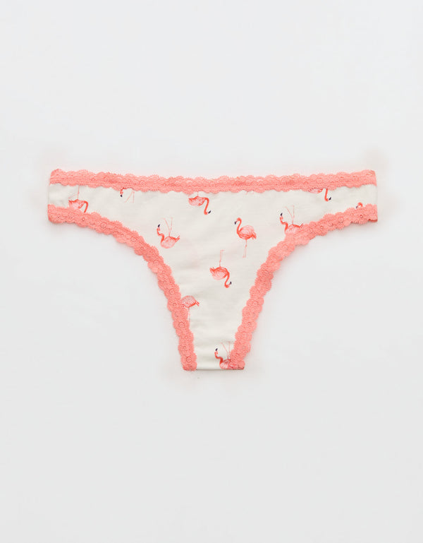 Ropa interior tanga de algodón superchill con encaje - Generico