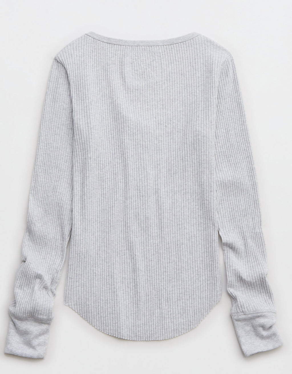 Camiseta cuello Henley manga larga Mujer Aerie - Gris 5493_3512_092_b