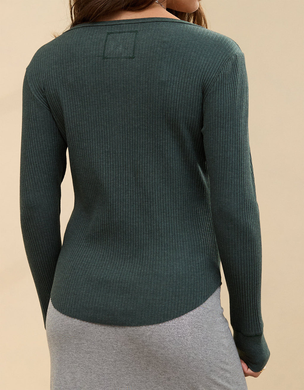 Camiseta cuello Henley manga larga Mujer Aerie - Generico 5493_3532_735_ob