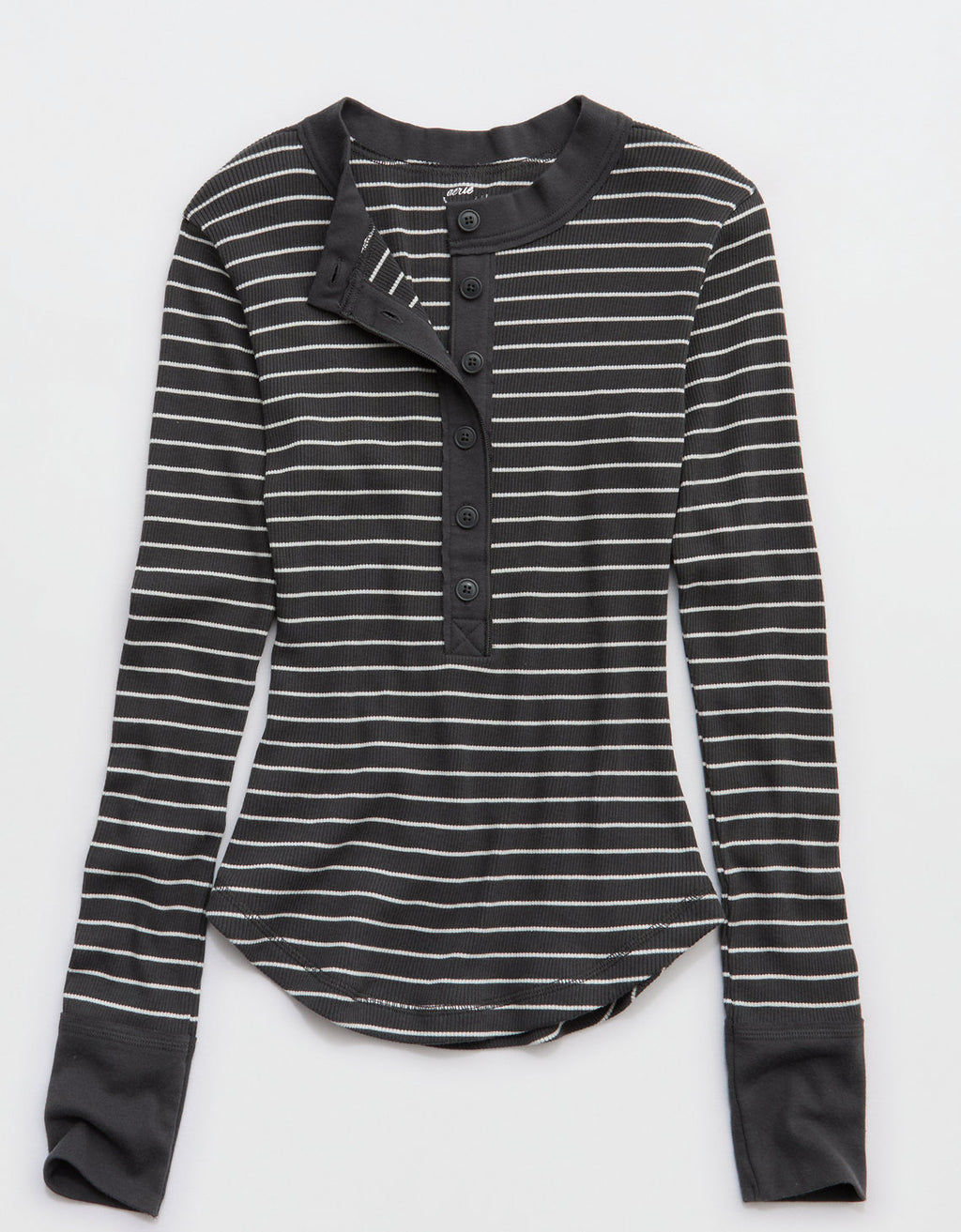 Suéter Henley de Aerie - Gris 5493_3919_005_f