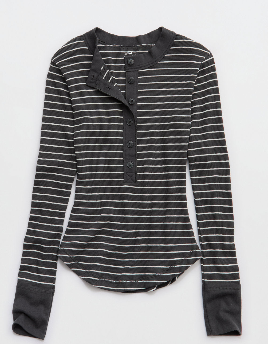 Suéter Henley de Aerie - Gris 5493_3919_005_f