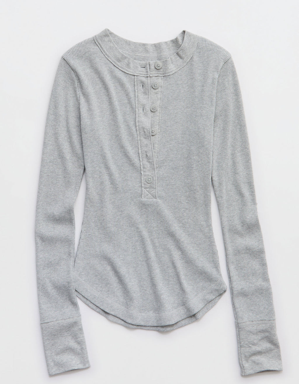 Suéter Henley de Aerie - Gris 5493_3919_012_f