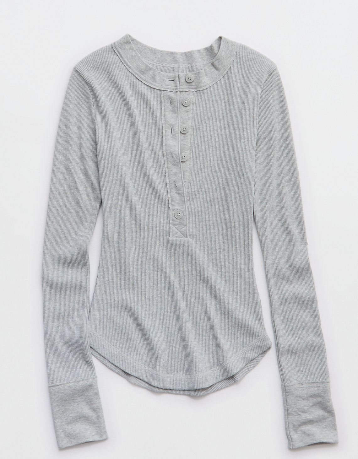 Suéter Henley de Aerie - Gris 5493_3919_012_f