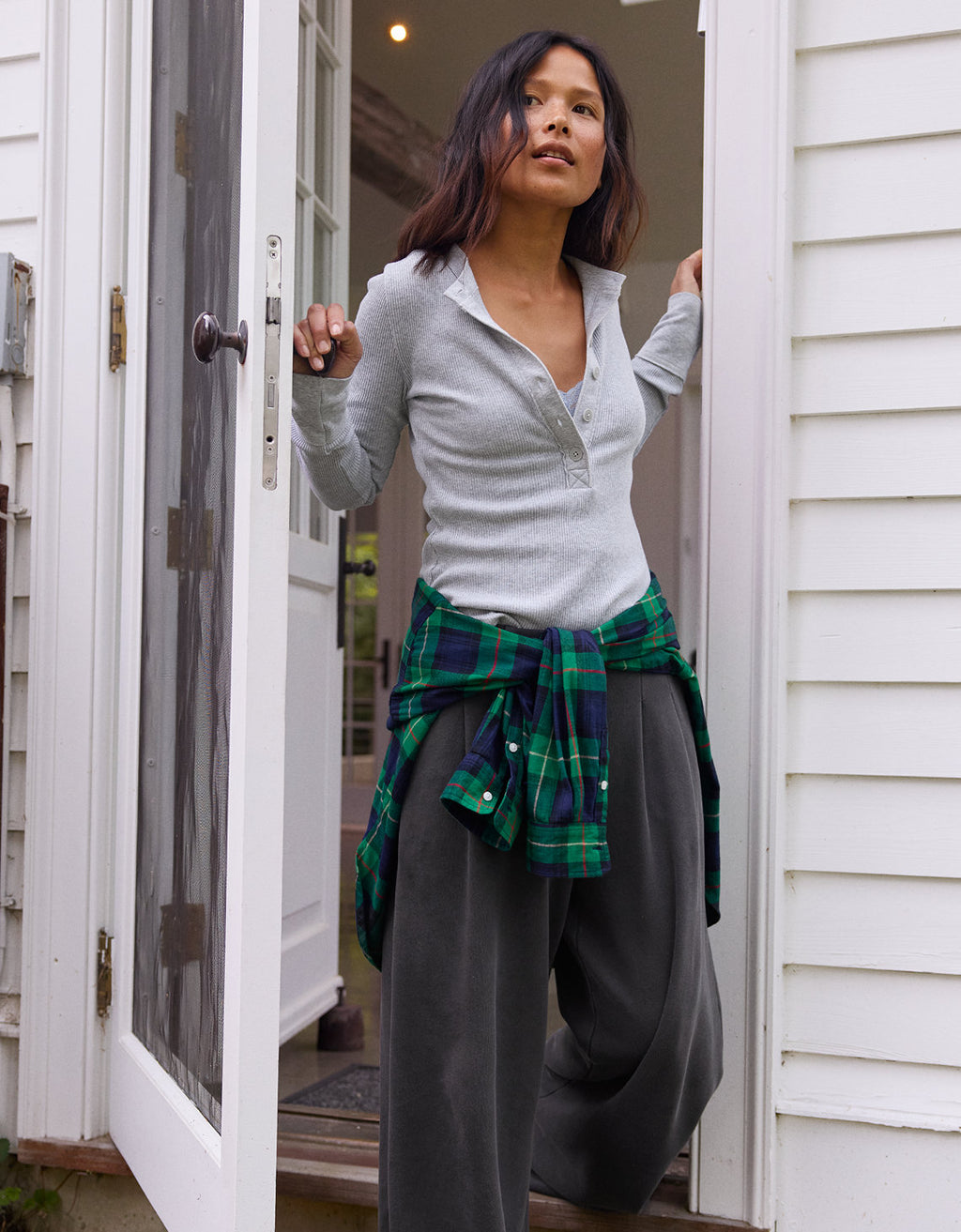 Suéter Henley de Aerie - Gris 5493_3919_012_l1
