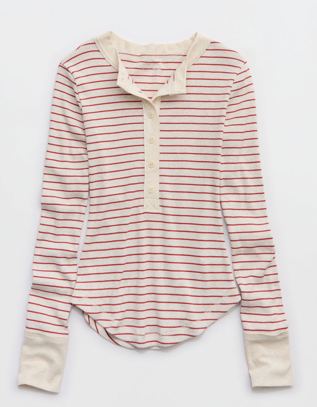 Suéter Henley de Aerie - Blanco 5493_3919_062_f