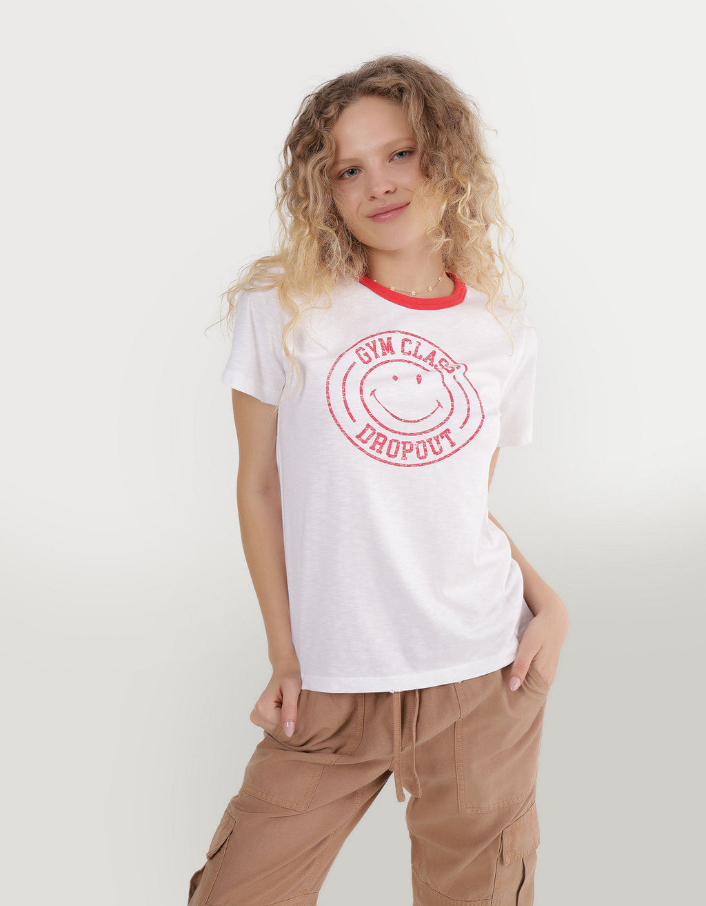 Camiseta Aerie cuello redondo manga corta para mujer - Generico 5496_3415_109_of