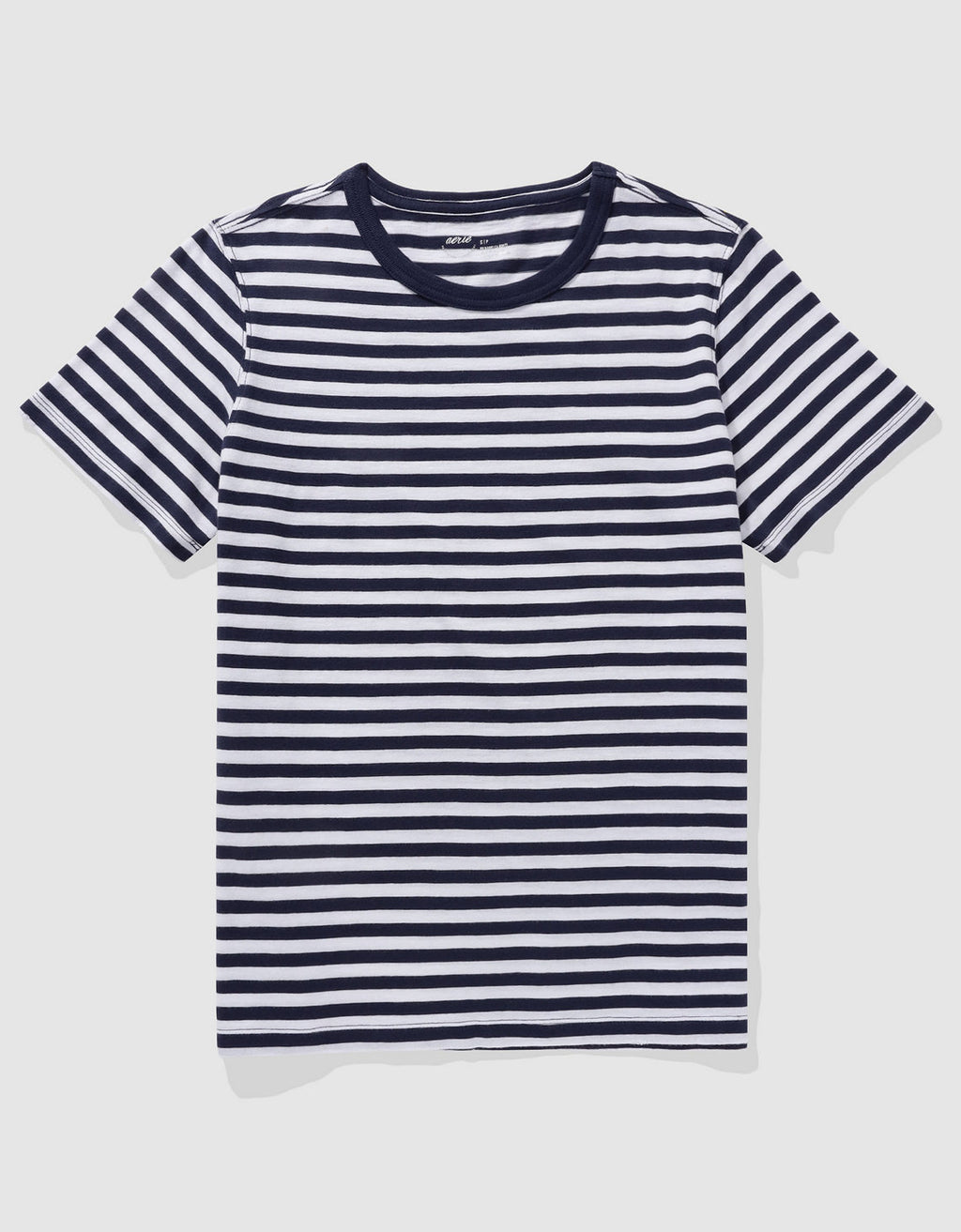 Camiseta Aerie de rayas manga corta para mujer - Azul 5496_3500_410_f
