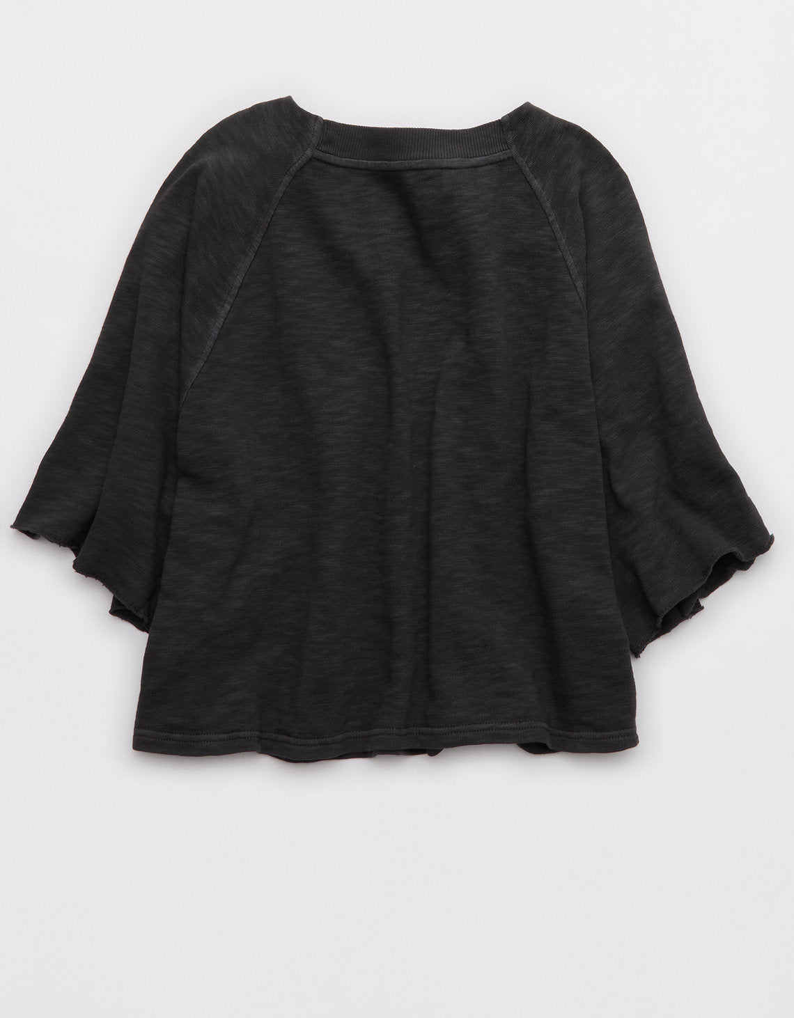 Camiseta de Punto Informal By Aerie - Gris 5496_3753_005_b