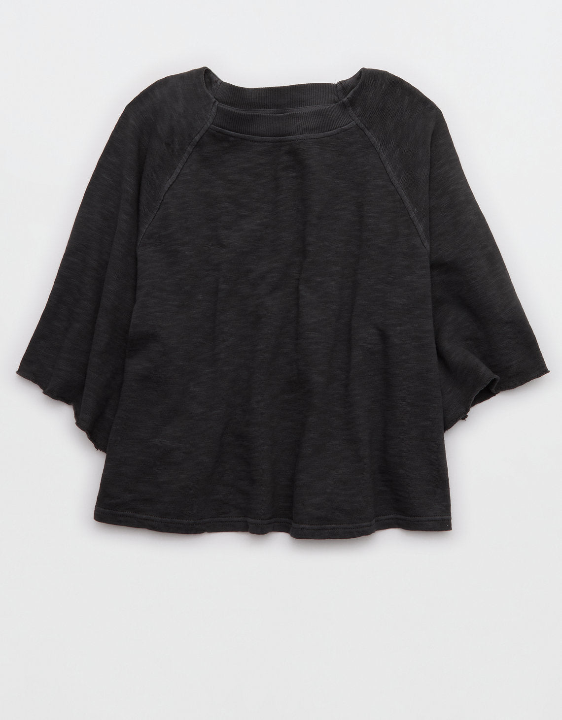 Camiseta de Punto Informal By Aerie - Gris 5496_3753_005_f