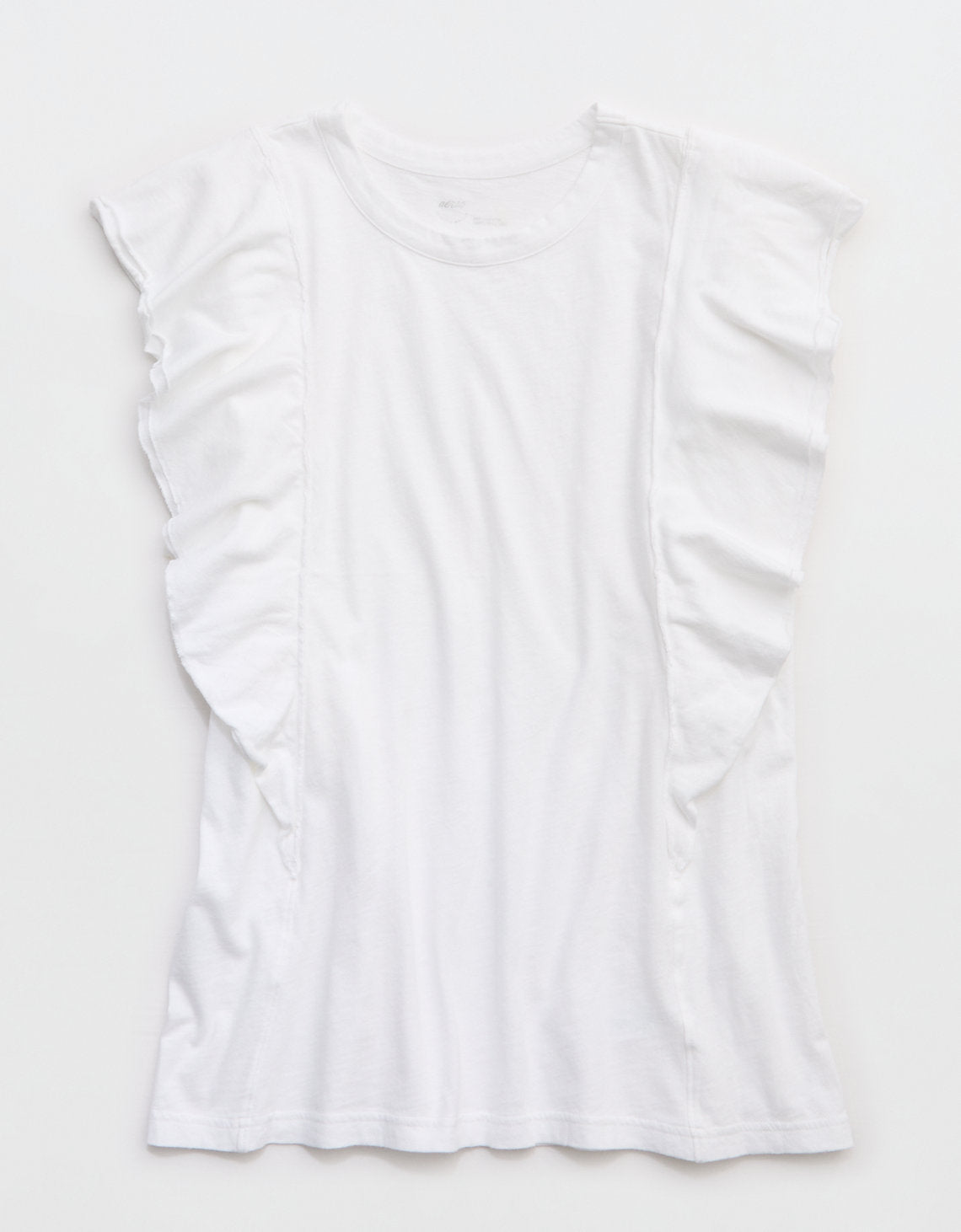 Camiseta con Mangas Onduladas Aerie - Blanco 5496_3805_100_f