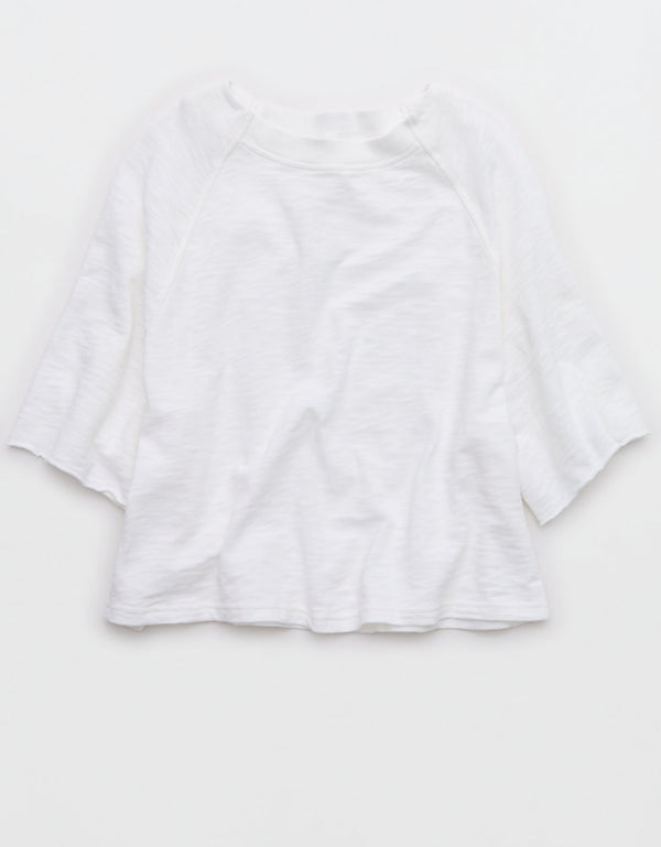 Camiseta cuello Redondo Aerie - Blanco