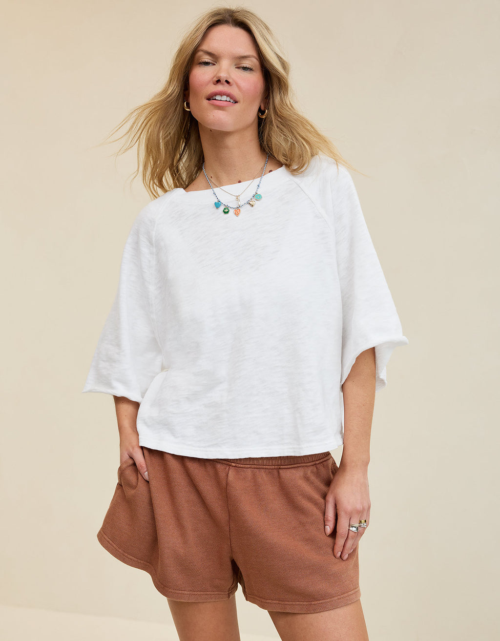 Camiseta cuello Redondo Aerie - Blanco 5496_3854_100_os