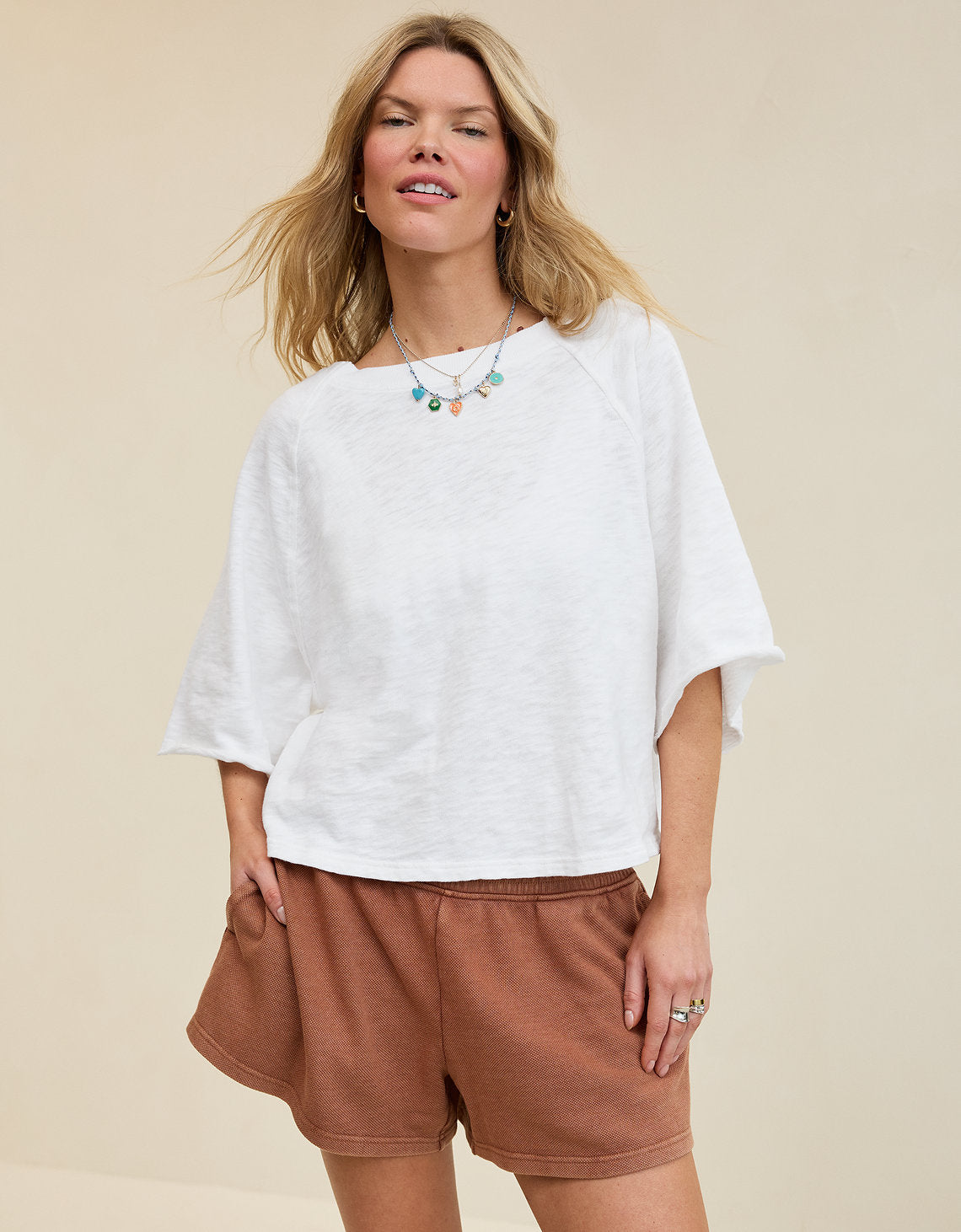 Camiseta cuello Redondo Aerie - Blanco 5496_3854_100_os