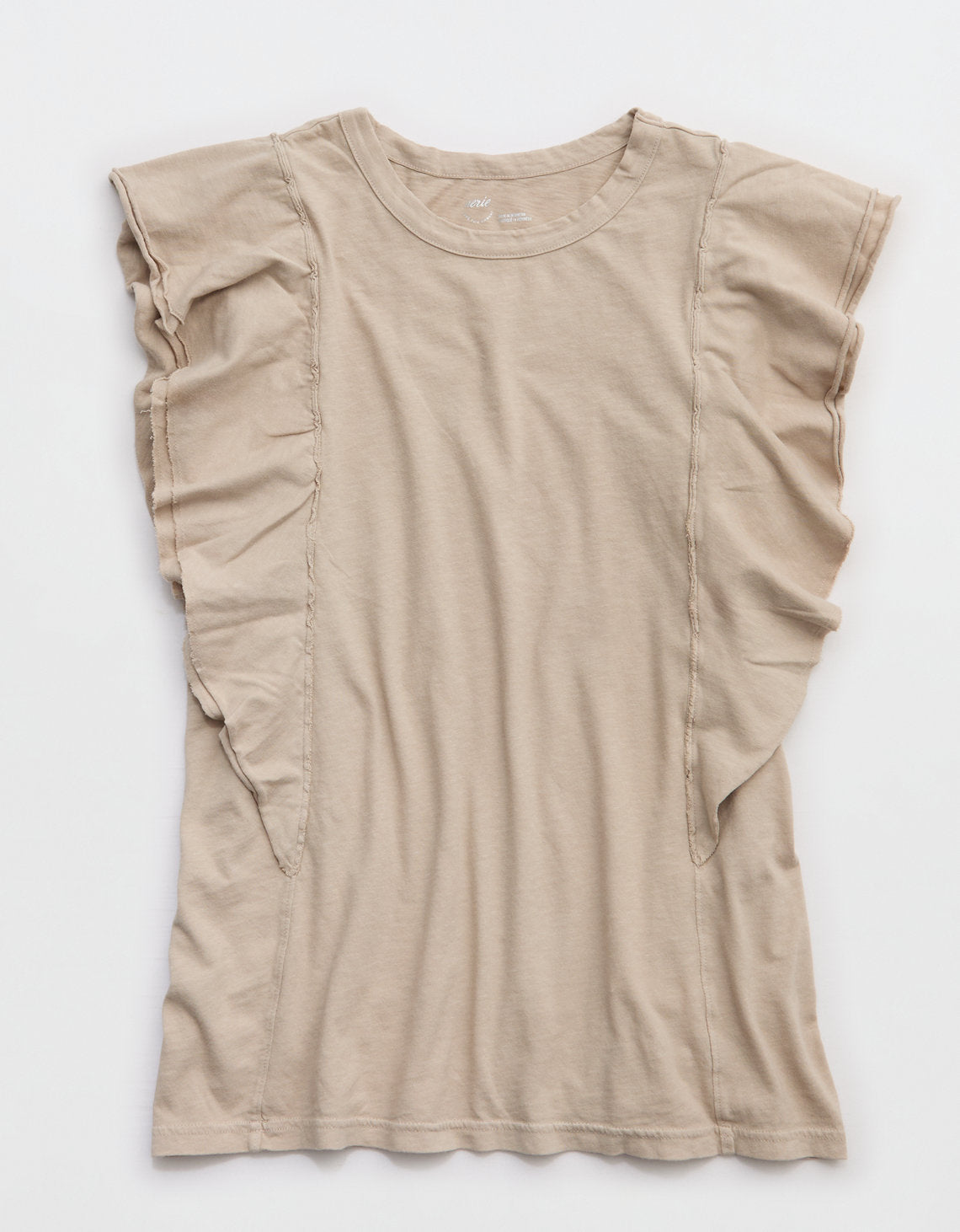 Camiseta con Mangas Onduladas Aerie - Gris 5496_3895_021_f