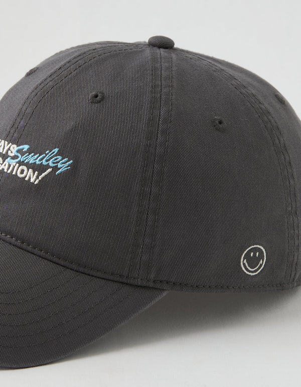 Gorra beisbolera con gráfico de mujer Aerie - Gris