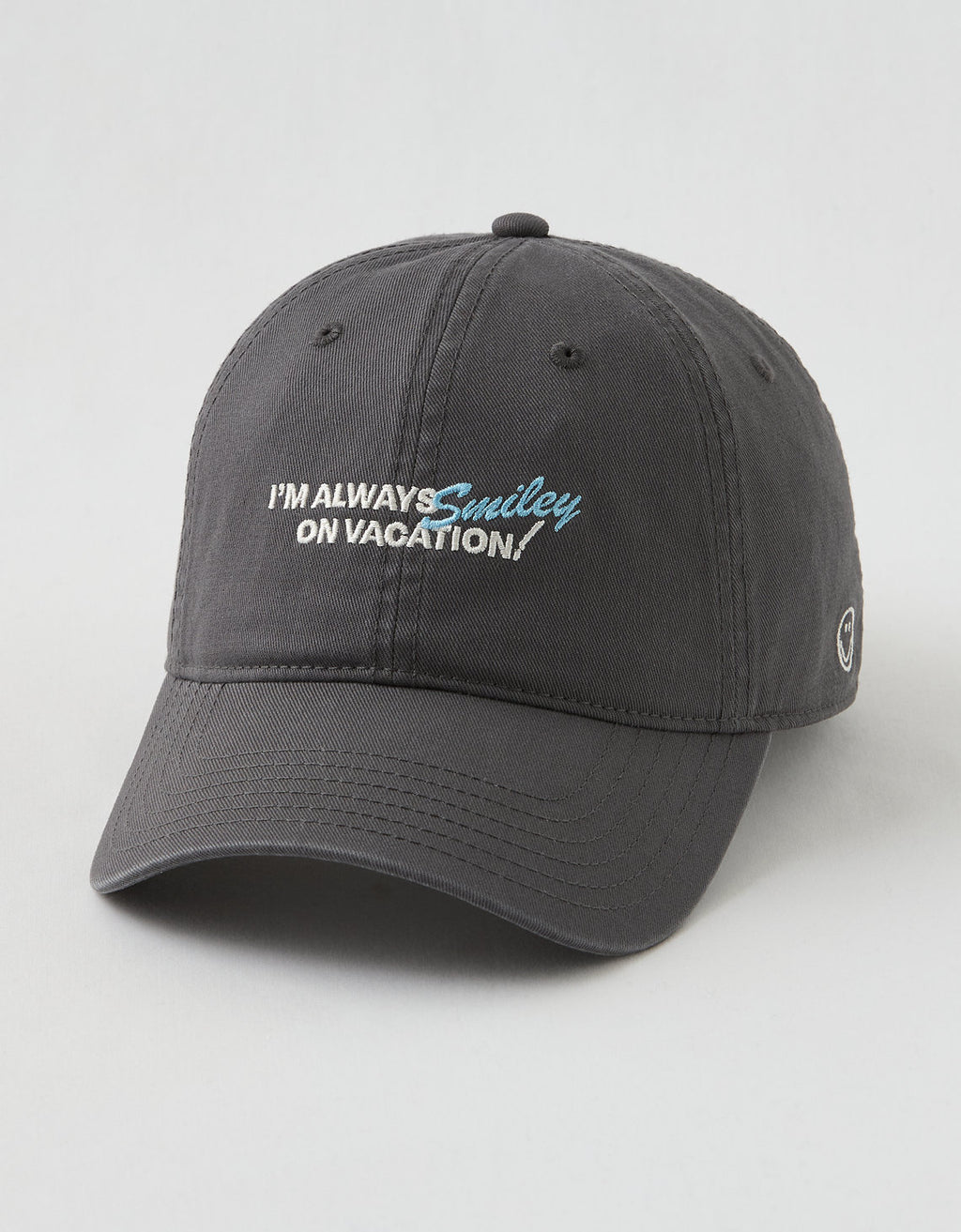 Gorra beisbolera con gráfico de mujer Aerie - Gris 5497_9374_023_f