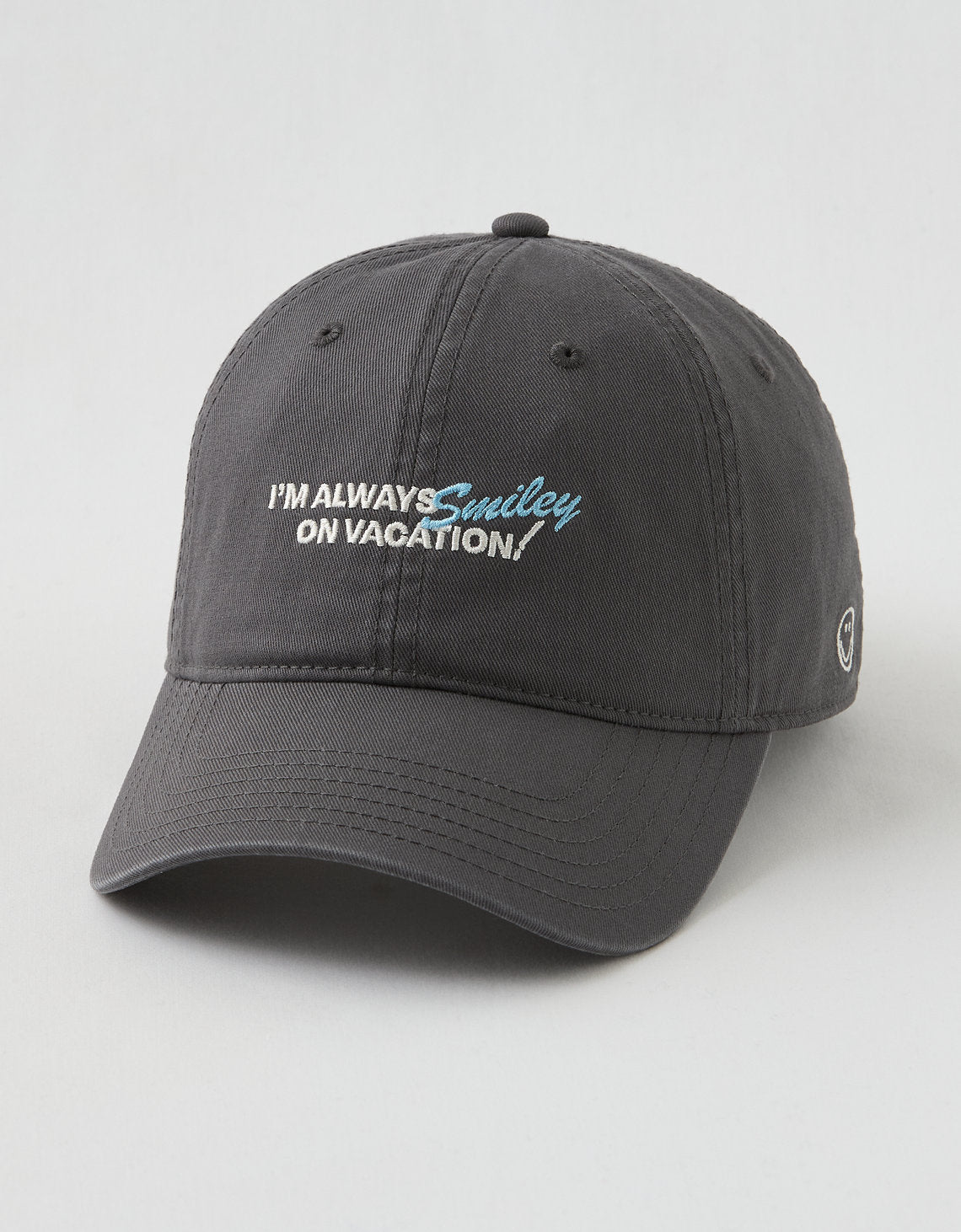 Gorra beisbolera con gráfico de mujer Aerie - Gris 5497_9374_023_f