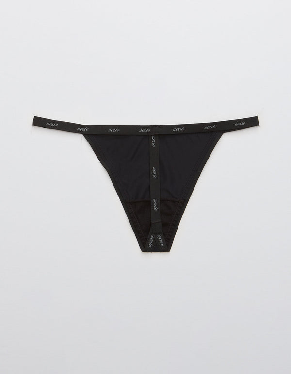 SMOOTHEZ Thong de Microfibra By Aerie - Negro