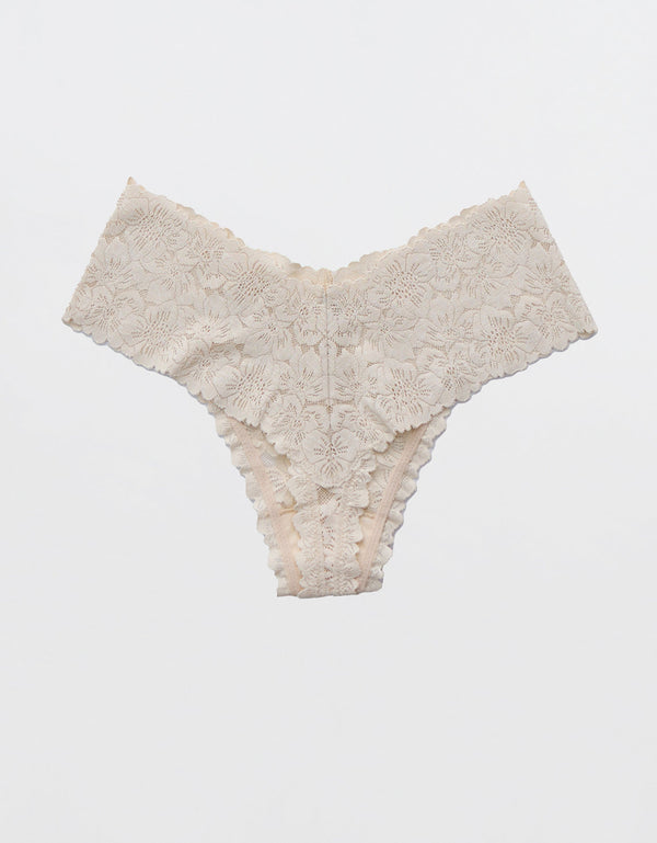 Tanga Hilo con Encaje Floral Rosey Show Off de Aerie - Generico