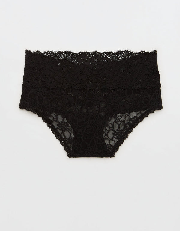 Undie Aerie con encaje - Negro