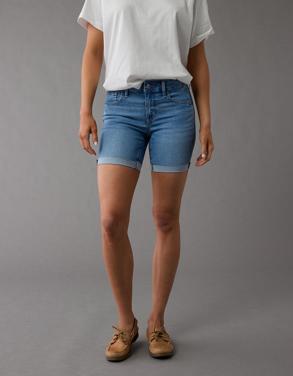 Bermuda skinny de mujer AE - Azul