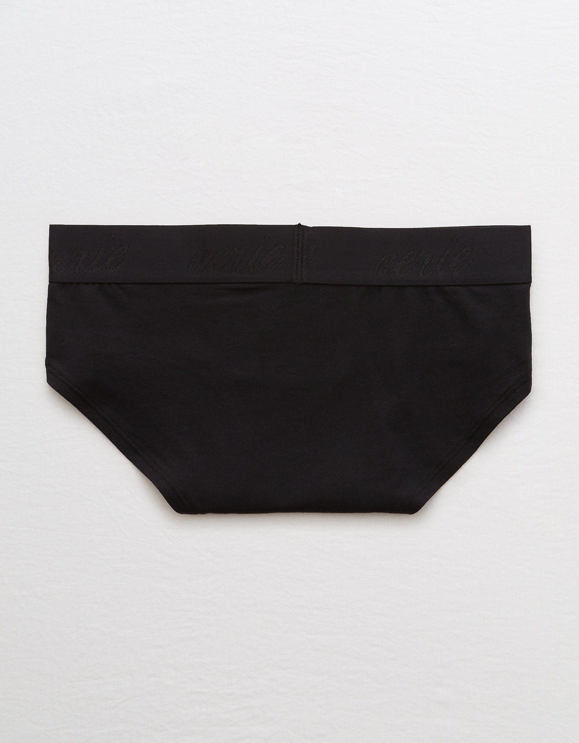 Undie Aerie Boybrief de algodón y encaje - Negro 6441_6316_073_b